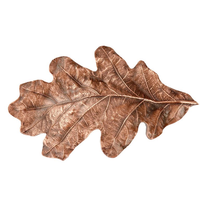 Poignée fantaisie à feuilles, Cuivre antique