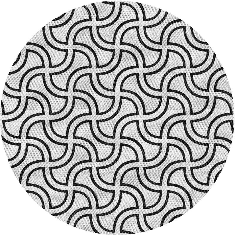 Tapis gris Power Loom, Rond 6 pi