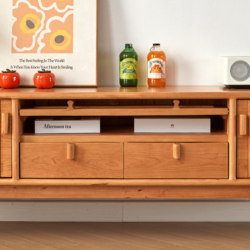 Meuble télé simple et multifonctionnel avec rangement, 20.08" H x 86.61" W x 15.75" D