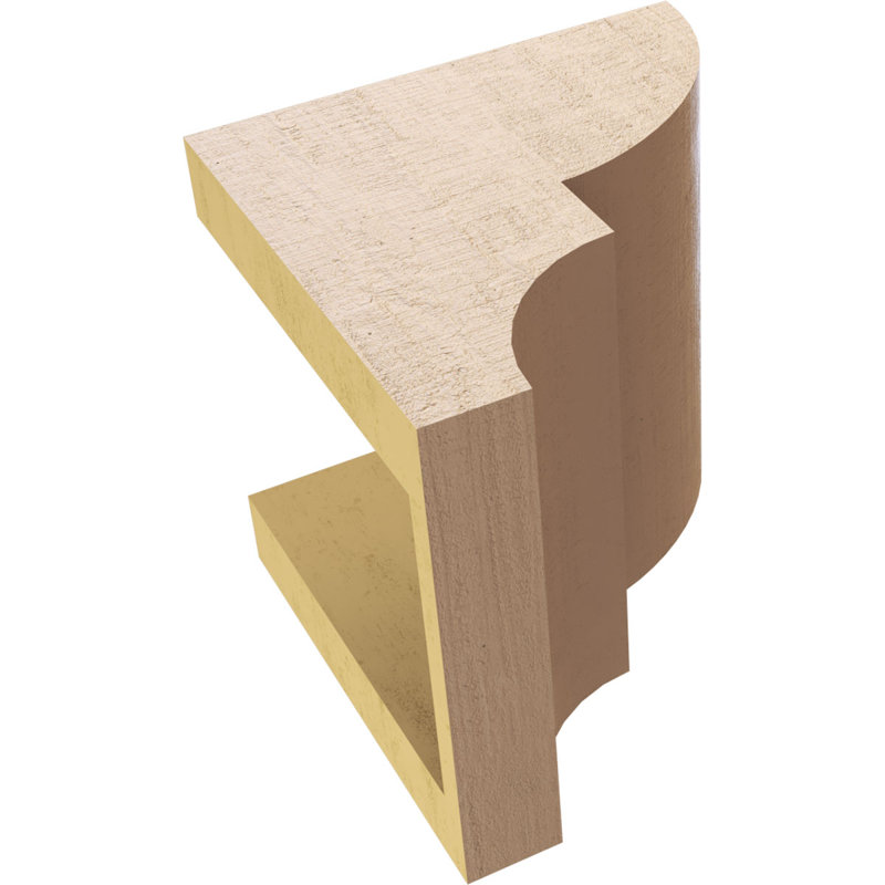 6"W x 6"D x 6"H Ridgewood Rough Cedar Woodgrain TimberThane Corbel, Primed Tan, 6" H x 6" W x 6" D