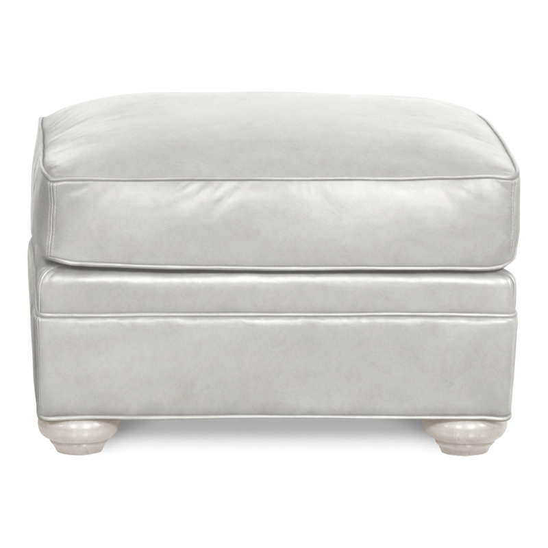 East Lake 28" Ottoman, Gatsby Brown Sugar Genuine Leather, Casa Blanca