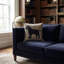 Coussin fait à la main en laine feutrée à la main - Labo noir sur fond gris - 20 po-587089455