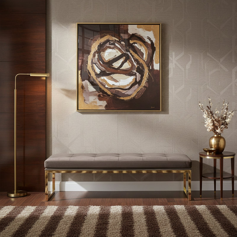 Banc d'appoint en velours Dahlia - Chocolat