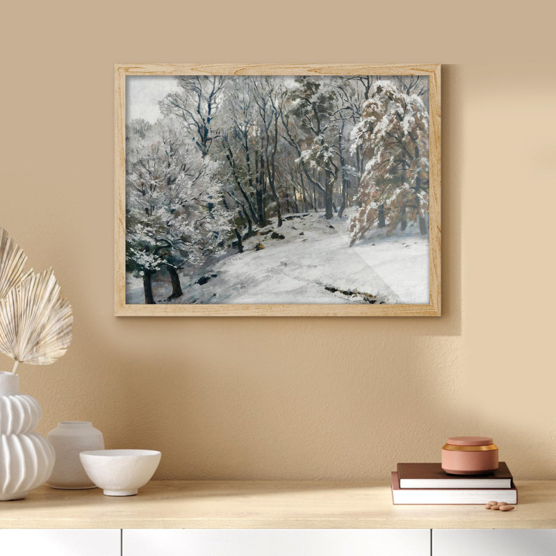 «Winter Snow Covered Birch Trees» sur, Naturel, H 12 po x l 16 po
