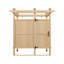 Cabine de douche en bois massif de 83,4 po de hauteur, cabine de douche avec cadre de pergola, cabine de douche au bord de la piscine et cabine de douche extérieure