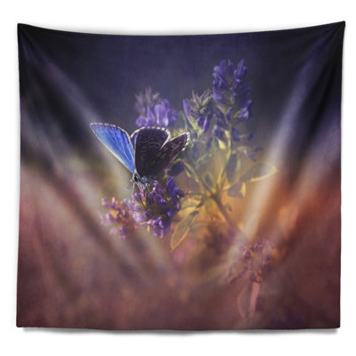 Floral Vintage Butterfly Tapestry