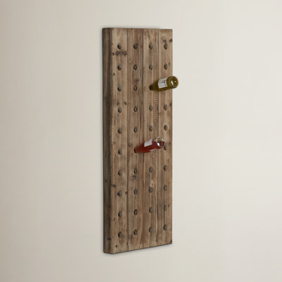 Porte-bouteilles à fixation murale en bois massif Latalia Fremont