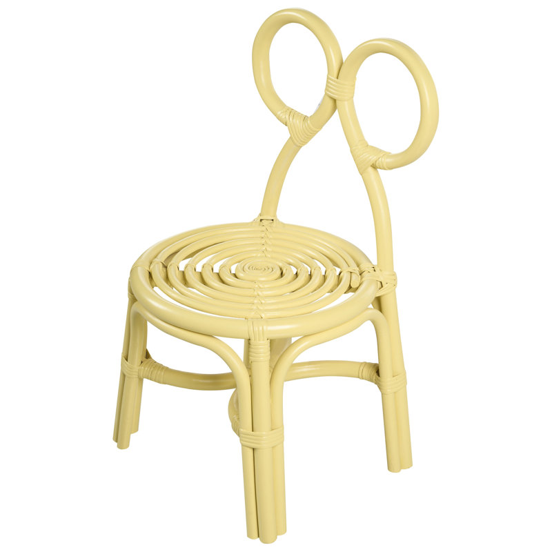 MIRTIA Wicker / Rattan Side Chair, Yellow
