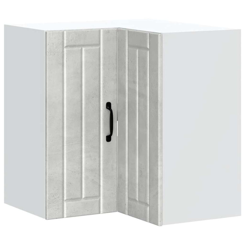 vidaXL Kitchen Wall Corner Cabinet Engineered wood Medium, Concrete Gray