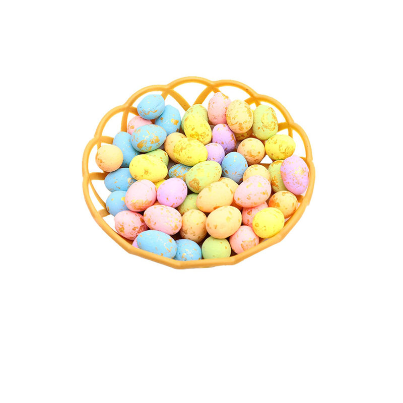 50 mini œufs de Pâques multicolores en mousse œufs de Pâques pastel mouchetés petits œufs de Pâques artificiels décoratifs pour les paniers de Pâques projets d'artisanat cadeaux de printemps