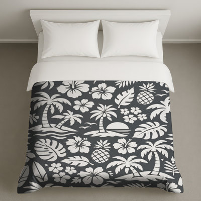 Housses de couette feuilles de palmier tropicales