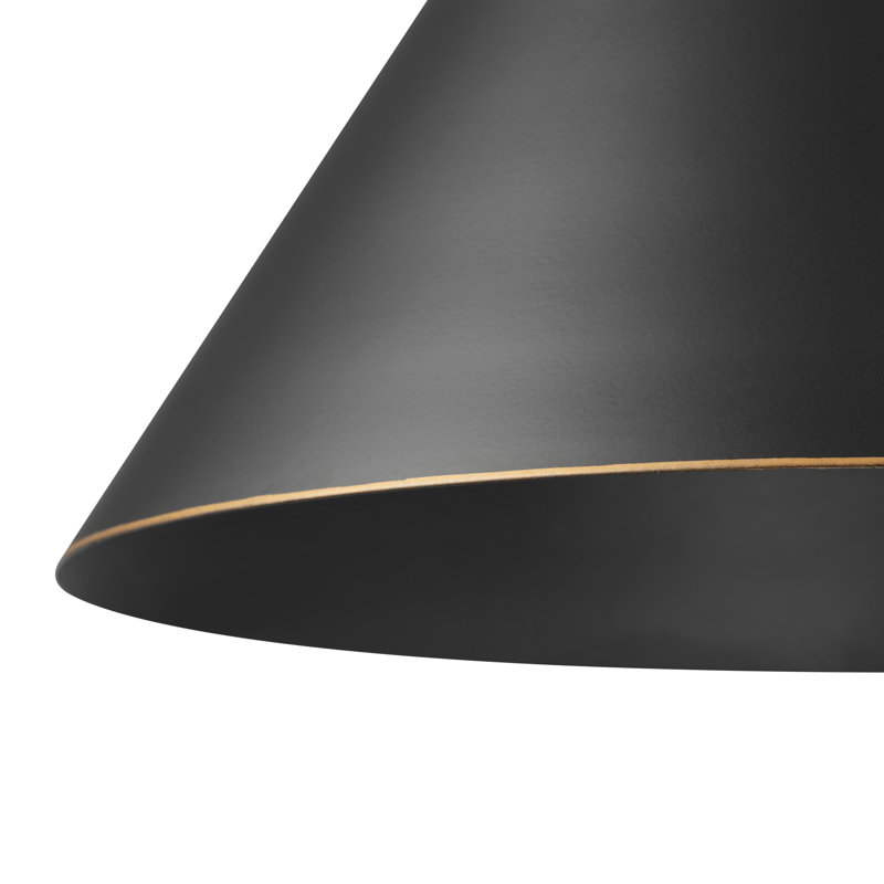 Novogratz X Globe 1-Light Flush Mount Ceiling Light, Matte Black, Bronze Trim On Shade And Canopy, Accent, Kitchen, Home Improvement, Hallway, Front Door, Entry, Dimmable