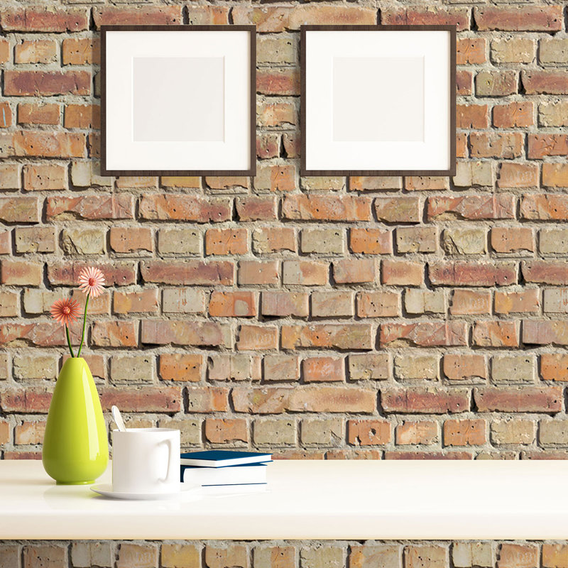 DeMontfort Peel & Stick Brick Tile, 126" L x 24" W