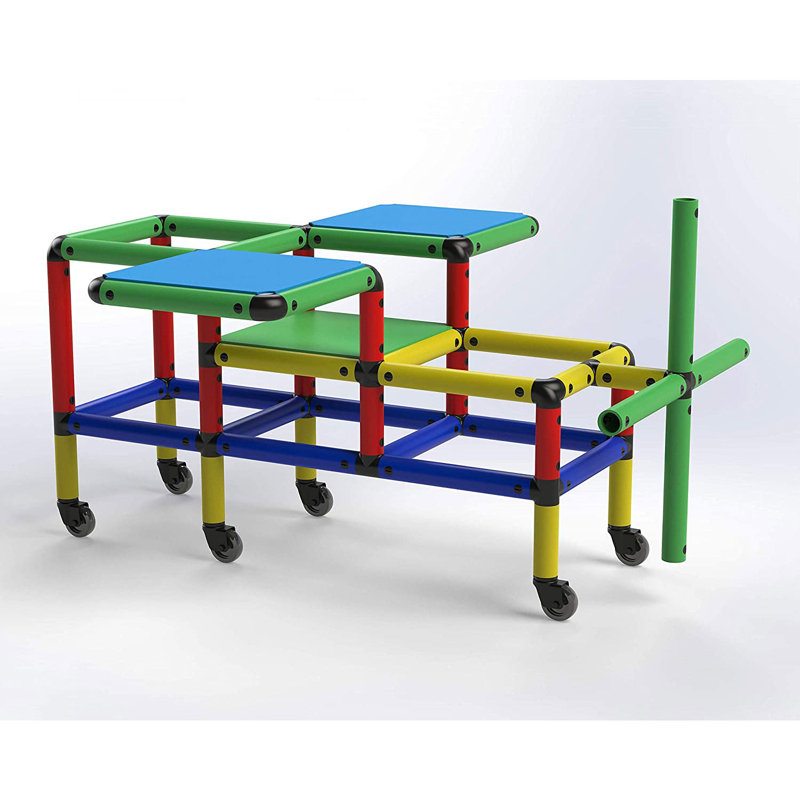Ensemble de structure de jeu à assembler avec roulettes, intérieur et extérieur