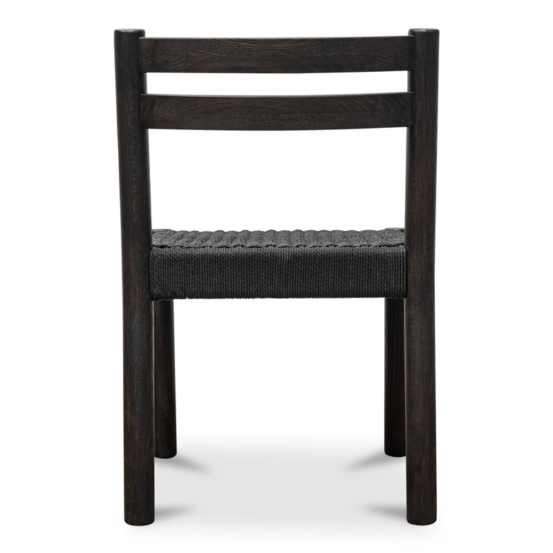 Finn Solid Wood Dining Chair, Black