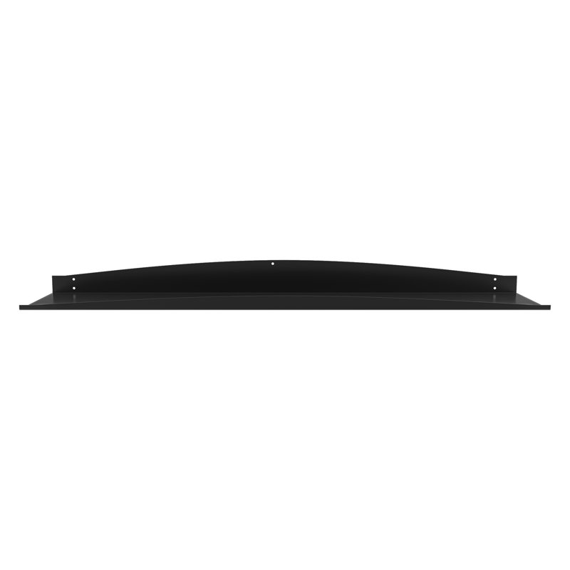 Ronella Metal Floating Shelf, Black, 6.25" H x 91.5" W x 15.25" D