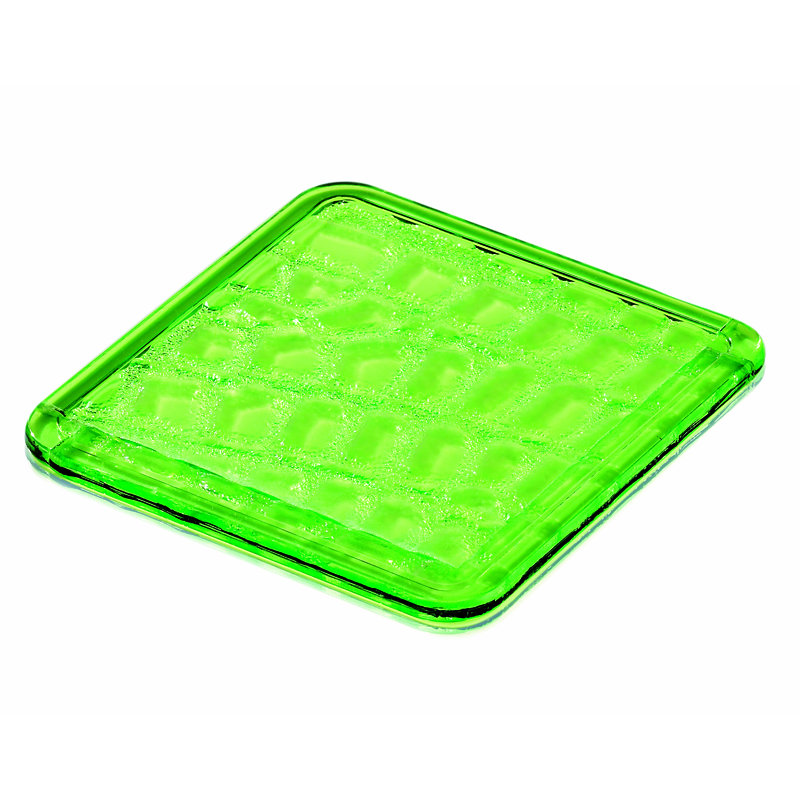 Happy Hour Acrylic Square 6 Piece Coaster Set, Green