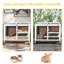 Cage portative en bois avec roulettes