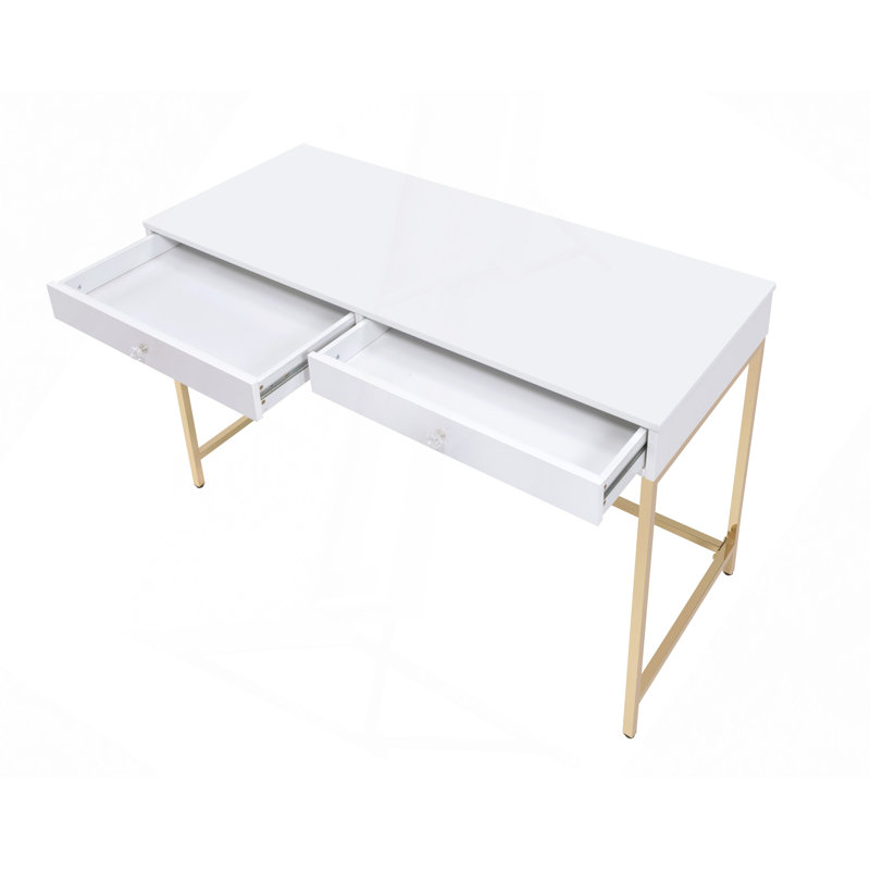 Bureau, brillant et bureau d'écriture, Blanc