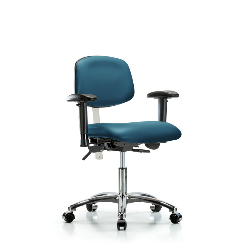 Aveli Vinyl Task Chair, Marine Blue