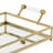 CosmoLiving by Cosmopolitan Gold Metal Mirrored Tray with Acrylic Handles 22" x 12" x 5"