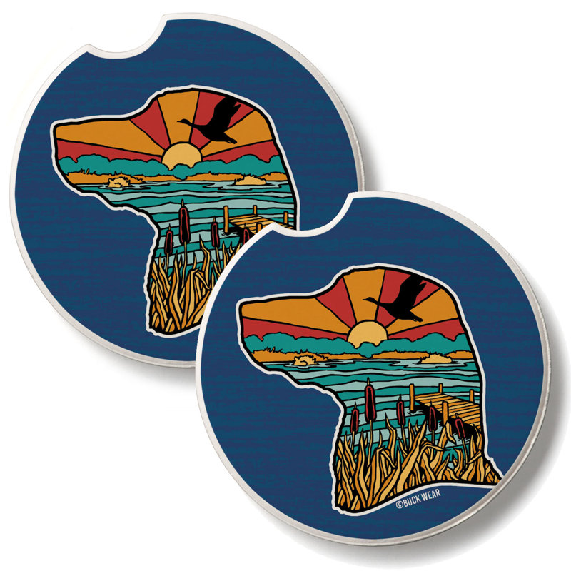 Lab Life 2 Pack Stone Car Coasters