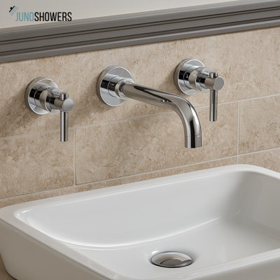 Robinet de douche contemporain à deux poignées avec design élégant