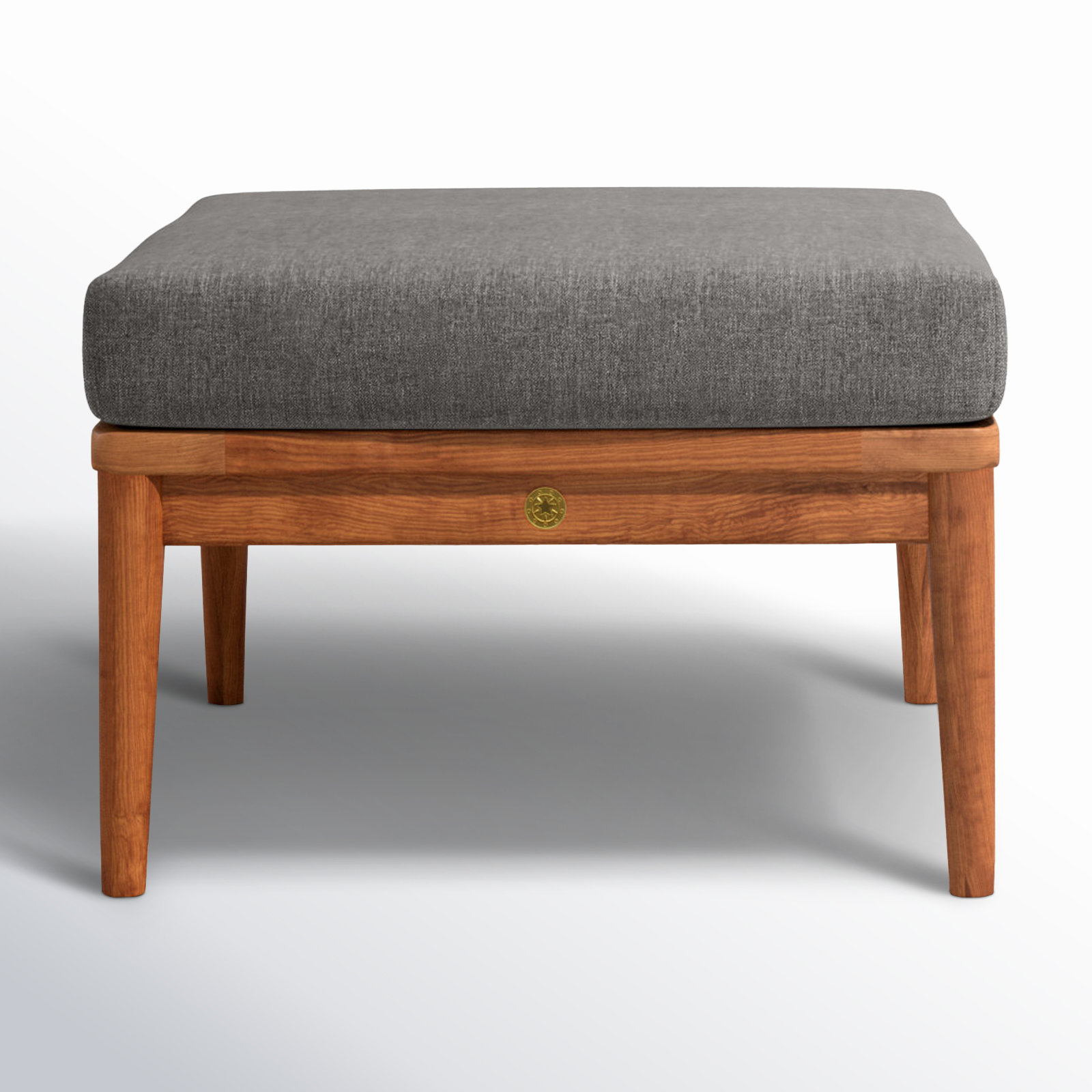 Tempo Teak Outdoor Ottoman with Cushion