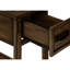 Table d'appoint à 2 niveaux, placage brun, espace de rangement, 22,08 po L 11,41 po x H 23,89 po, noyer, table d'appoint transitionnelle, niveau, conception pratique,