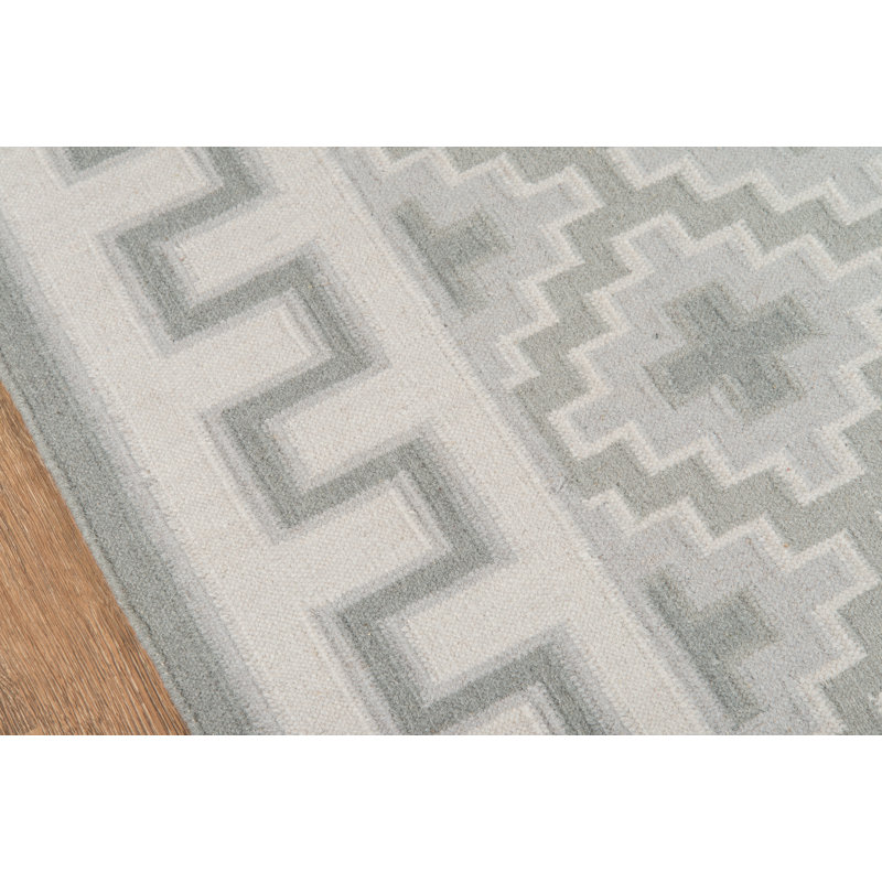 Thompson Wool Oriental Area Rug in Gray, Rectangle 7'6" x 9'6"