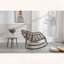Chaise berçante surdimensionnée en rotin tissé à la main avec coussin rembourré-521257274