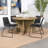 Round 47-inch Composite Wood Dining Table Mango