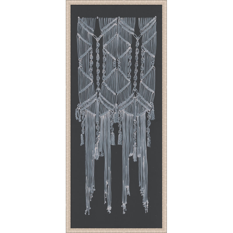 Macrame On Gray 4 Print