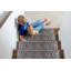 Tapis d'escalier géométrique gris foncé