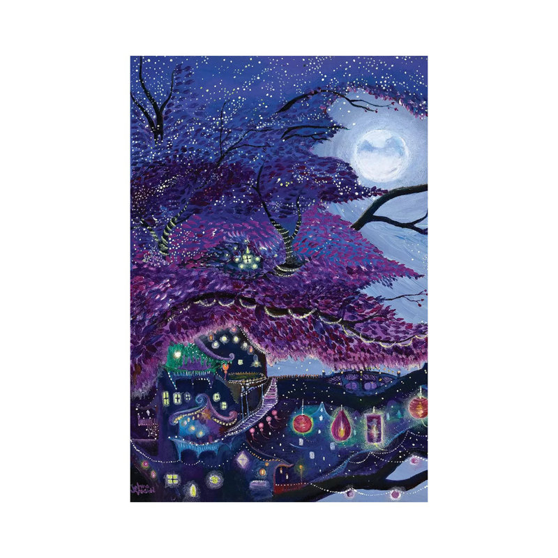 My Purple Dream by Jahna Vashti - Wrapped Canvas Painting, 101.6 cm H x 66.04 cm W x 1.91 cm D