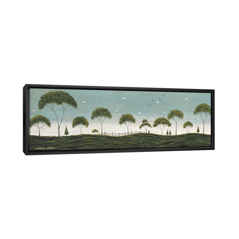 Tree Row - reproduction d'art murale encadrée, H 16 po x l 48 po, Reproduction encadrée sans passe-partout, Noir