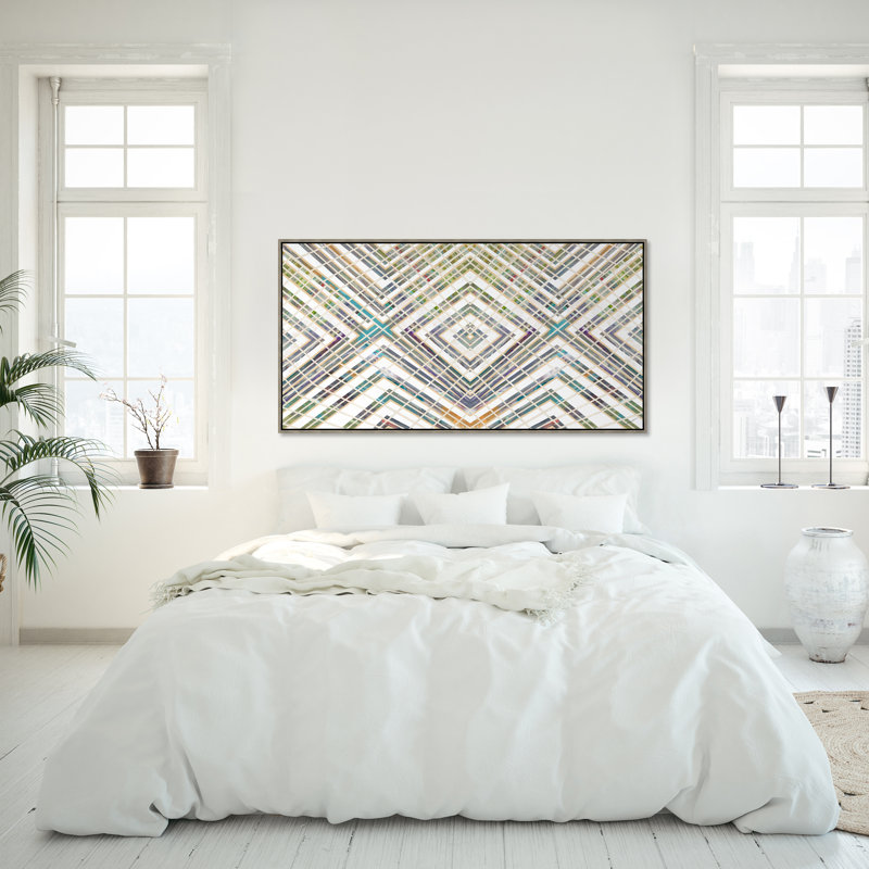 «Echo» par Sarah Stockstill - Peinture sur toile, Verre, H 37,75 po x l 71,75 po