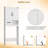 Over the Toilet Storage Cabinet with Anti-Tip Device,FreeStanding Bathroom Organizers with Toilet Paper Holder and Adjustable Shelf for Bathroom,Restroom,Laundry,White-1095045936