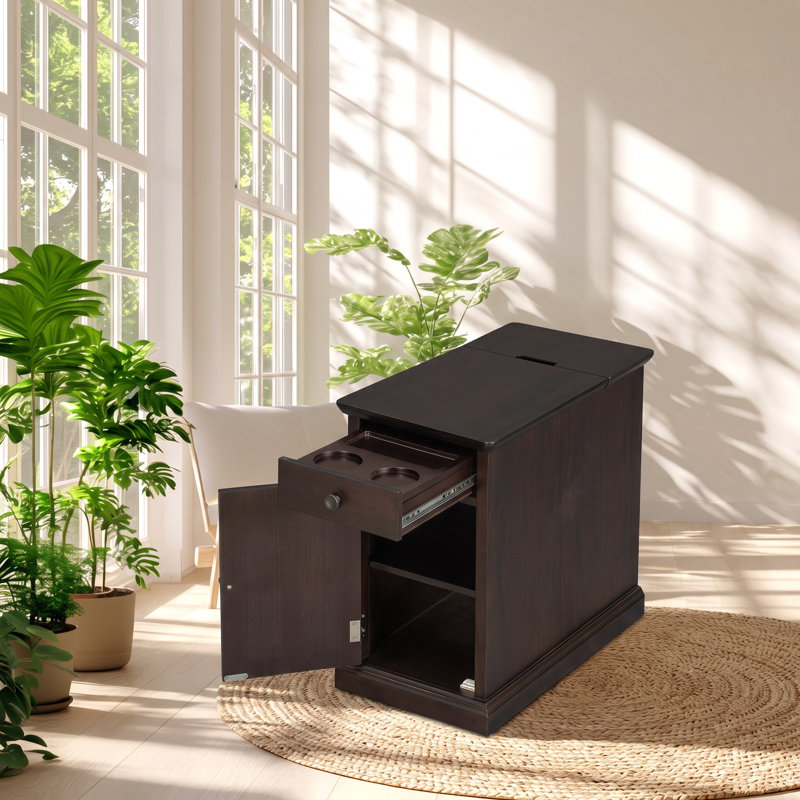 Top End Table and Built-In Electrical Outlet