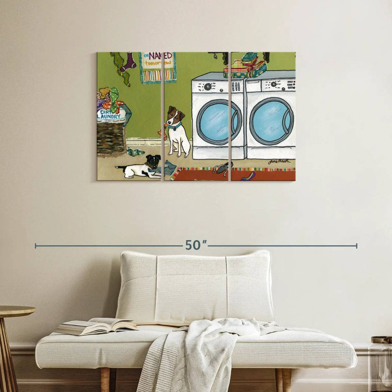 Brampt Jack Russell Trouble, 24" H x 38" W