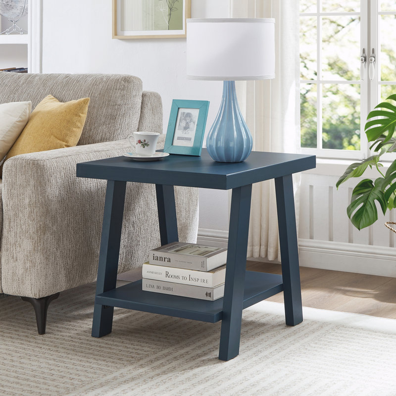 Table de bout avec tablette Contemporary, Navy, Navy, Navy