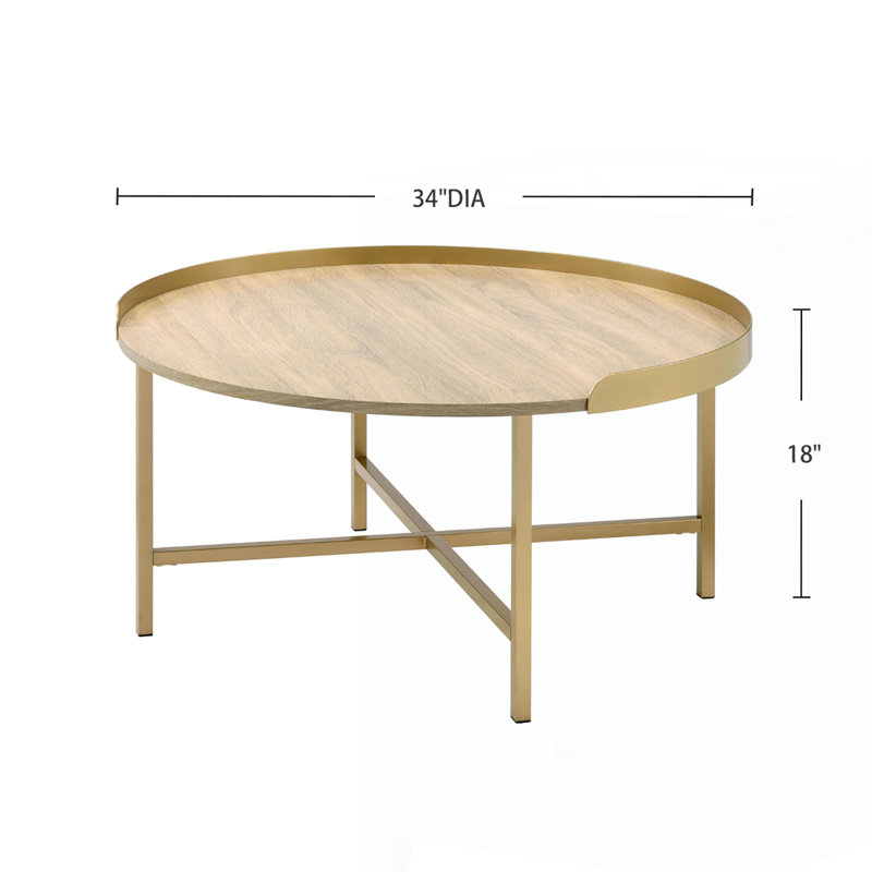 Table basse à plateau rond