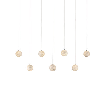 Luminaire suspendu rectangulaire 7 lumières Finhorn