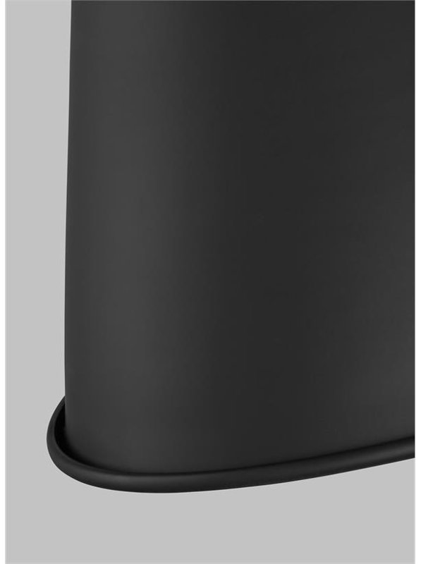 Wellfleet 1 - Light Pendant, 19" H x 15.625" W x 15.625" D, Midnight Black, Burnished Brass