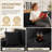134 Inch Modular Sectional Sofa, U Shaped Cloud Couch with Deep Seat Chaise, Oversized Corduroy Upholstered Couch, Modern Comfortable Boneless Couch for Living Room Bedroom, No Assembly Required, Black-135082926