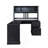 Home Office Computer Desk With Hutch, Antiqued Black Finish-587884653