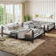 Lit superposé double au-dessus de la taille double pour adultes et adultes, peu encombrant, sans sommier, design convertible, noir-1388725275
