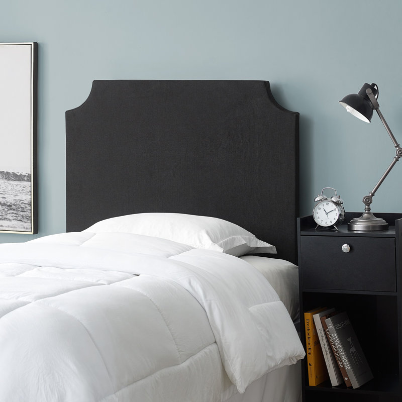 DIY Headboard - College Bedding Upholstered Panel Headboard, Black