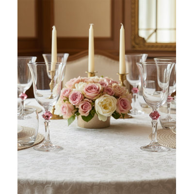 Ensemble de 6 verres, avec diamant coloré sur tige
