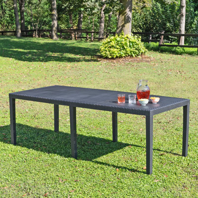Alletha Rectangular Outdoor Dining Table , 90cm cm W 220cm cm D